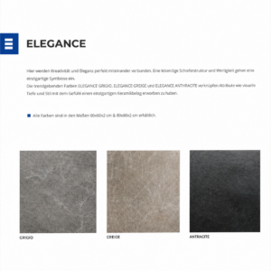 Feinsteinzeug – Terrassenelement 60x60x2 cm Serie Elegance